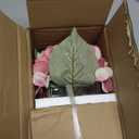 Pink Artificial Flowers in Vase - Hydrangea, Peony, Rose Silk Floral Arrangements for Home Office Table Shelf Decor