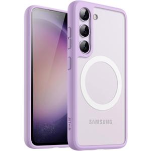 JETech Magnetic Case for Samsung Galaxy S23 5G 6.1-Inch, Compatible with MagSafe, Translucent Matte Back Shockproof Phone Cover (Lilac)