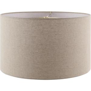 Aspen Creative 31461A Transitional Hardback Drum (Cylinder) Shape Spider Construction Lamp Shade in Beige, 17" Top x 17" Bottom x 10" Height