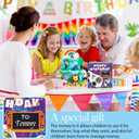 Game Player Gifts Box with Pull Out, Surprise Money Box with Happy Birthday Card and 40Pcs Transparent Bags, DIY Stickers for Any Age 1-100,16,18, A Fun Way to Give Cash to Boys Girls Kids with Assembly Instructions