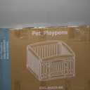 Pet Playpen 24 Inch 4-Panel Dog Playpen for Medium Small Dogs Puppies, Foldable Dog Playpen w/Door Indoor/Outdoor, Portable Lightweight Pet Playpen Strong Secure Pet Crate