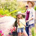 Rosy Earth Expandable Metal Garden Hose 50 FT - 304 Stainless Steel Water Hose 50 FT - Lightweight non Kinking Flexible Garden Hose, no Bite