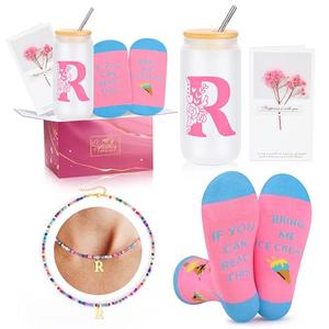 Teen Trendy Stuff, Gifts for Women Teen Girls Birthday Gifts for 8 9 10 11 12 13 14 15 16 17 18 Year Old Girls Personalized Set for Her Friend Sister Daughter Pink Initial R