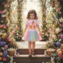 Amnnchya Toddler Girl Easter Outfit Carrot Short Sleeve Kids Baby Tee Shirt Tops Tutu Dress Little Girls Summer Skirt Set (Pink, 3-4T)