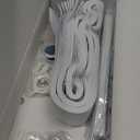 AJAZZ 100% Blackout Accordion Doorway Curtain Sets Magnetic Door Curtain Patio Door Invisible Folding Door for Bedroom Living Room (1 Pack, 74 W x 78 L, White+Rod)