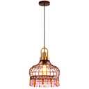YHANFENGCY 11.8-inch Industrial Retro Wine-red Iron Chandelier. The Pendant lamp is Suitable for Medieval Dining Rooms, Kitchen Islands, and Bars
