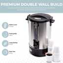 ALPHA LIVING 8L Electric Coffee Urn – Stainless Steel Electric Kettle Percolator Coffee Pot – Ideal Hot Beverage Dispenser for Catering, Hotels, Restaurants –Leak-Proof Tap
