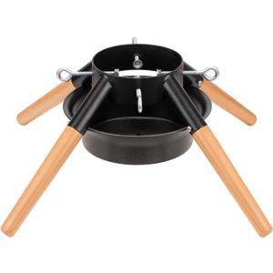 Christmas Tree Stand for Real Tree Black Metal Christmas Tree Holder for 10ft Tree Fits Up to 4.9" Xmas Tree Trunks Xmas Party Decoration