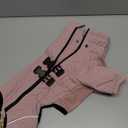 Lotus Warm Dog Coat, Double Layers, Windproof & Waterproof, Reflective, Pink, Medium (Back 12.5")