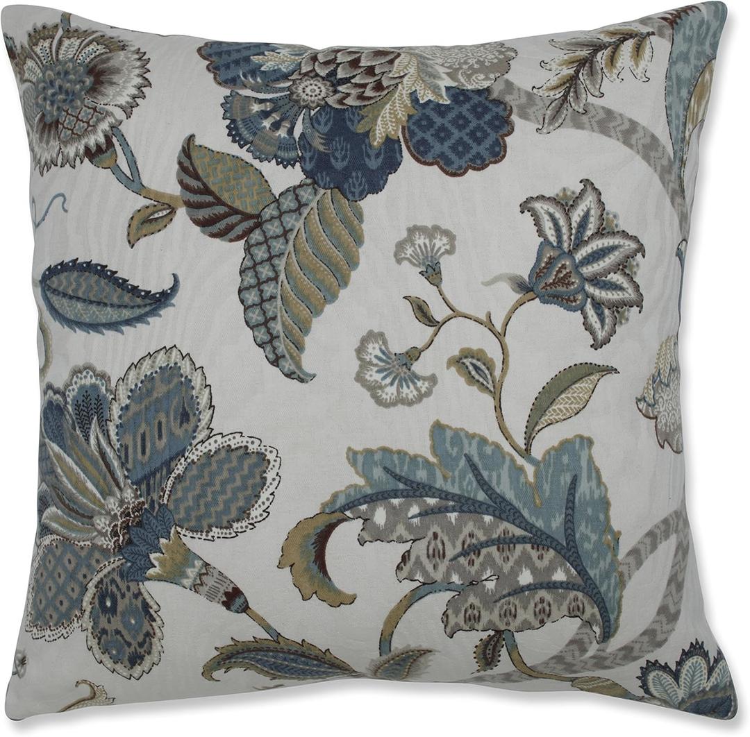 Pillow Perfect Indoor/Finders Keepers Peacock Throw Pillow, 18-inch, Blue