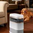 Bathroom Trash Can with Lid, Slim 3.3 Gallon Vacuum adsorption Garbage Bin, Narrow Press Top Waste Basket for Odor Control & Dog Proof for Bathroom Bedroom Office Home