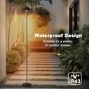 Rechargeable Floor Lamp for Indoor/Outdoor, Cordless Tall Standing Lamp with 3 Color Temps & Dimmable, IP43 Waterproof, Adjustable Height 16-59 Inch, LED Floor Lamp for Living Room, Patio(Black)