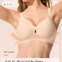 ProKloud Bras for Women No Underwire Wireless Jelly Bras Full Coverage Seamless Push Up Bralettes Support Tshirt Bra (L)