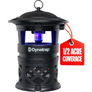 Dynatrap DT1130SR 1/2 Acre Mosquito & Flying Insect Outdoor Trap and Killer Kills Mosquitoes, Flies, Wasps, Gnats, & Other Flying Insects - Bug Zapper Alternative Black