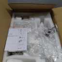 Plug in Crystal Ceramic White Chandelier, Glass Chandeliers,White crystal Hanging Pendant Light with Clear Cord and On/Off, 4 Light Crystal Chandelier for wedding, Kitchen, Dining,Foyer, Mini room