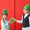 Winlyn 12 Sets St. Patrick's Day Shamrock Wreath Sign Decorations Foam St. Patrick's Day Craft Kits Lucky Shamrock Four-Leaf Clover Rainbow Foam Stickers for Kids Party Favors Classroom Activities