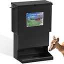 50lbs Deer Feeder, Heavy Duty Metal Tree Protein Feeder, Weatherproof Gravity Feeder Automatic Dispenser Feeds Protein & Corn for Deers and Wildlife