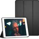 DTTO for iPad 9th/ 8th/ 7th Generation 10.2 Case, Lightweight Soft TPU Back Cover for iPad 10.2 Inch (2021/2020/2019) [Auto Wake/Sleep + Trifold Stand] - Black