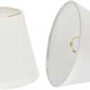 Aspen Creative 32059-2A, Hardback Empire Clip-On Chandelier Lamp Shade, Off-White, 3" Top x 5" Bottom x 4" Slant Height, Set of 2