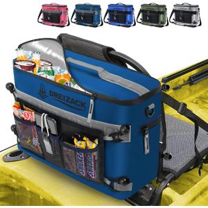 Dreizack Kayak Cooler Behind Seat, Waterproof Cooler for Kayaking, Paddle Board Cooler Compatible with Lawn-Chair Seat Kayak Accessories Cooler Bag Kayak Cooler Tow Behind for Camping Fishing (Dark Blue)