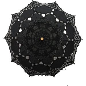 Handmade Black Lace Parasol Umbrella Wedding Bridal 30 Inch Adult Size