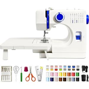 StitchMaster Pro Sewing Machine - Twin/Double Needle Compatible, 14 Stitches, Easy for Beginners & Home Users (White)