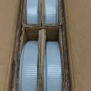 famiware Star 7.5" Pasta Bowls Set, Salad Bowl Set of 4, Double Reactive Glaze, Stackable, Ideal for Your Friend for Housewarming, Festivals, Light Gray