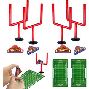 10 PCS Colors Mini Flick Football Games Mini Table Top Sports Games (Red)