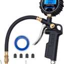 AstroAI Digital Tire Pressure Gauge with Inflator, 3-250 PSI Air Chuck & Compressor Accessories Heavy Duty with Quick Connect Coupler, 0.1 Display Resolution, 1pack
