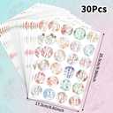720 Pcs Floral Christian Stickers, 24 Styles Bible Verse Scripture Stickers Religious Inspirational Decals for Crafts Cards Envelope Seals and Christian Party, 1.5 Inch