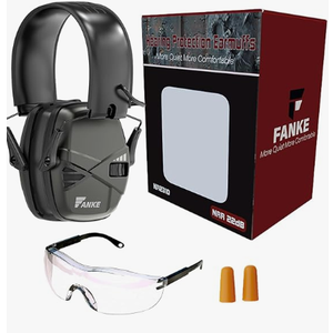 Fanke Electronic Ear Protection for Gun Range Dynamic Sound Monitoring Slim Foldable Active Headphones NRR 22dB