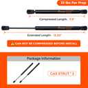 C16-10788 12 inch 35 lbs Gas Strut Shocks Lift for Leer Pickup Snugtop Camper Shell Rear Topper Window Weatherguard Tool Box Lid RV Door Support, 12" Gas Spring,2 Pack
