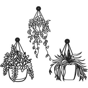 3 Pcs Black Metal Flower Wall Art Rustic Metal Plant Wall Decor Black Minimalist Art Sculpture Hanging Ornament for Bathroom Living Room Bedroom, 16.1 x 7.1 Inch, 13.4 x 10 Inch, 12.2 x 11 Inches