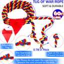 Tug of War Rope 60FT Outdoor Yard Games for Kids and Adults, Field Day Family Reunion Birthday Party Games,Carnival Game, Outside Backyard Lawn Yard Games Fun for Team Building Activities, Tricolor