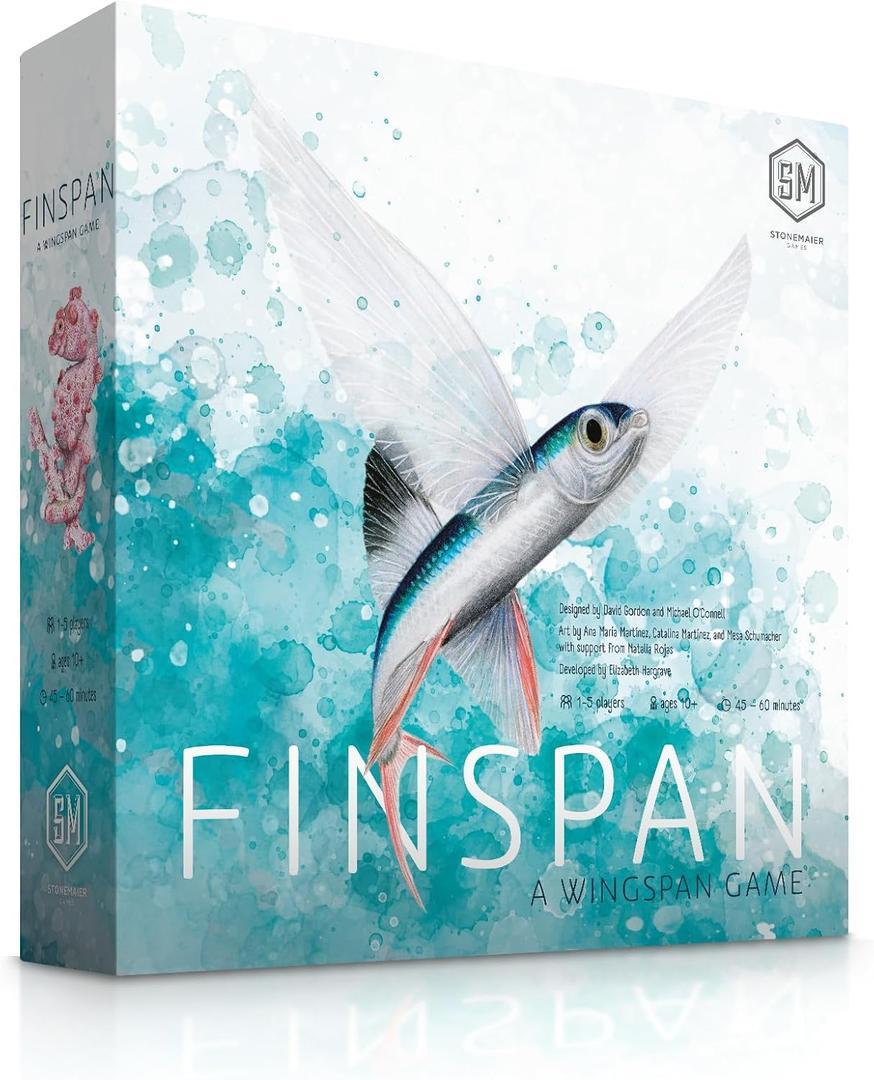 Stonemaier Games: Finspan - A Wingspan Game by David Gordon & Michael OConnell | A Relaxing Strategy Board Game About Collecting Fish for Adults and Family | 1-5 Players, 60 Mins, Ages 10+