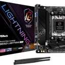 ASRock B650I Lightning WiFi AMD AM5 Mini-ITX Motherboard, Supports AMD Ryzen 9000/8000/7000 Series Processors, DDR5 7200+ (OC), PCIe 5.0 M.2, 2.5G LAN, WiFi 6E, 8+2+1 Power Phase