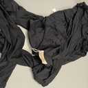 QINSEN Women's Sexy Square Neck Bodysuit Long Sleeve Double Lined Shirt Tops (Black) Small