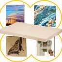 Falling in Art 2 Pack Unfinished Wooden Canvas Panels, 12x36 Gallery Birch Wood Panels Kit, 1 1/2" Deep Art Cradle Boards for Acrylic Painting, Pouring and Burning