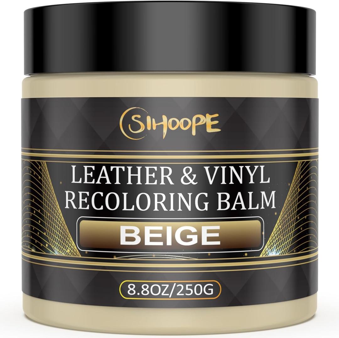 2025 New Advanced Leather Recoloring Balm,Beige Leather Repair Kit for Furniture,Leather Dye Filler,Couch Paint and Repair,Leather Color Restorer for Couches,Leather Scratch Remover for Car Interior