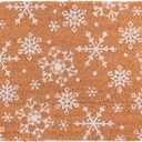 KAF Home New Coir Doormat with Heavy-Duty, Weather Resistant, Non-Slip PVC Backing | 17 by 30 Inches, 0.6 Inch Pile Height | Perfect for Indoor and Outdoor Use (Snowflake)