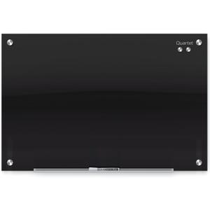 Quartet Magnetic Dry Erase Board, 72" x 48" Glass Whiteboard for Wall, Infinity, Black (G7248B)