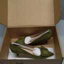 Coutgo Women's Closed Pointed Toe Pumps Stiletto High Heels Wedding Party Dress Shoes (8.5)