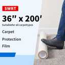 SWRT Carpet Protection Film - Self Adhesive Plastic Protector 36" x 200'