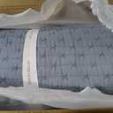 Levtex Home - Cross Stitch Chambray Quilt Set - King Quilt + Two King Pillow Shams - Cross Stitched Pattern - Quilt Size (106x92in.) and Pillow Sham Size (36x20in.) - Reversible - Cotton Fabric