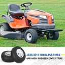 GICOOL 16x6.50-8 Tubeless Tire and Wheel, 16x6.5-8" Lawn Mower Tires, 3"-4.5" Offset Hub, 3/4" or 5/8" Bearing, Universal Fit Riding Mower and Garden Tractor Front Wheels, 4 Ply, Turf Pattern, 2 Pack