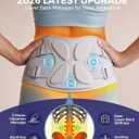 Cordless Heating Pad for Back Pain Relief, Lower Back Massager with Heat & Rechargeable Built-in Battery, Portable Wearable Brace with Extension Strap, Muscle Relaxation for Men Women
