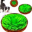 Snuffle Mat for Dogs 19"x19", Adjustable Dog Slow Feeder Bowl, Interactive Dog Enrichment Puzzle Toys, Foraging Sniff Treat Mat Mental Stimulation for Puppy Small Medium Large Breed Dogs Cats
