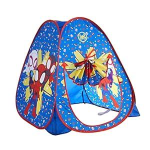 Idea Nuova Marvel Spidey and His Amazing Friends Collapsible Pop Up Play Tent for Kids, 28" W x 28" L x 30" H