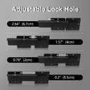 9" Flip Gate Latch Lock with Padlock Hole, 4mm Aluminum Anti-Rust Alloy Door Latch for Outdoor Wooden Fence, Sliding Swing Open Door,Wooden Fence, Barn Door, Shed,Yard,Screws (9 in - 1 Pack)