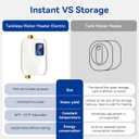110V Tankless Water Heater Electric, 3000W Tankless Electric Water Heater Instant, Under Sink Water Heater with Digital Display, On Demand Hot Water Heaters Electric for Kitchen Washin Bathroom